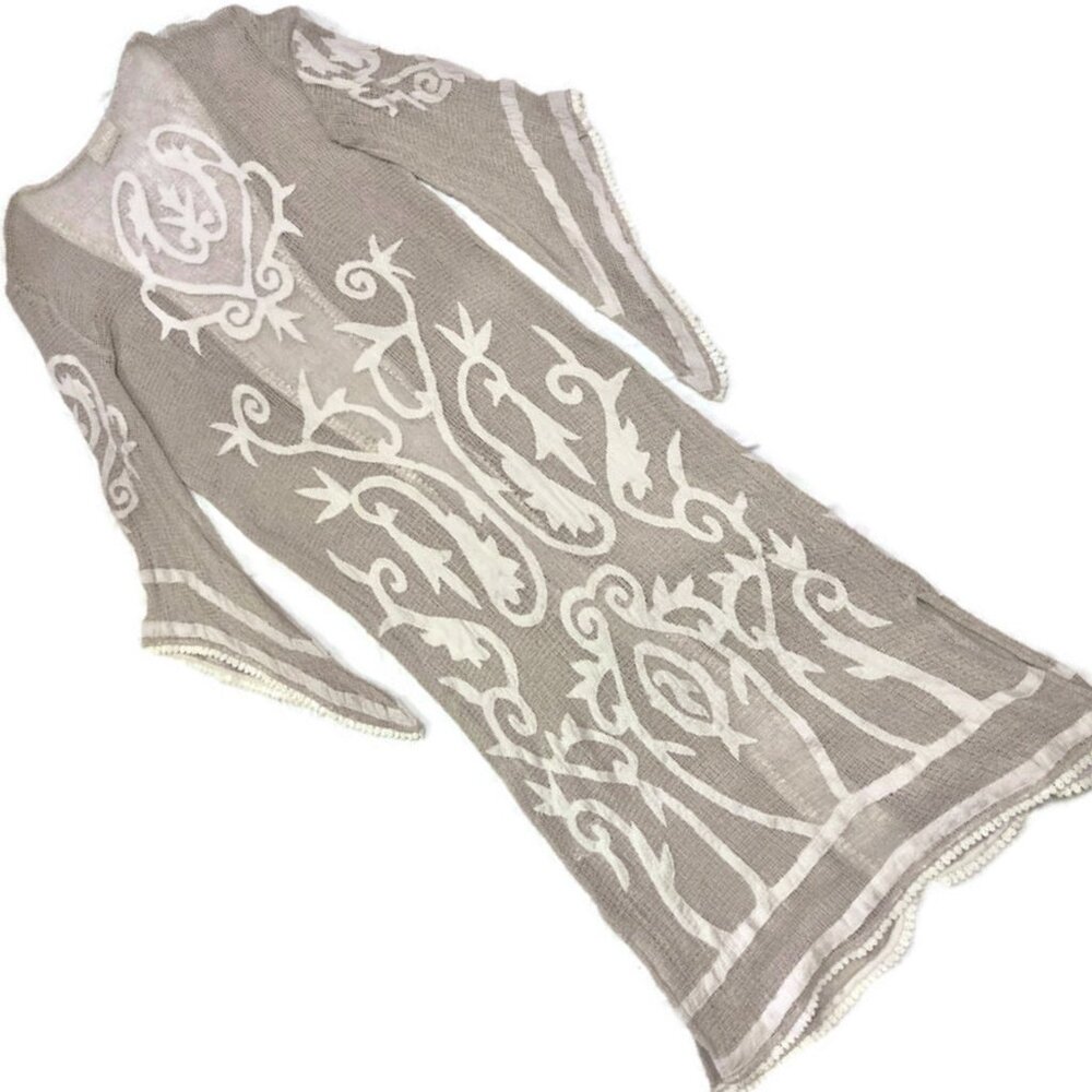 Muche Et Muchette Anthropologie duster robe kimono crochet lace wizard angel slv - Picture 3 of 6